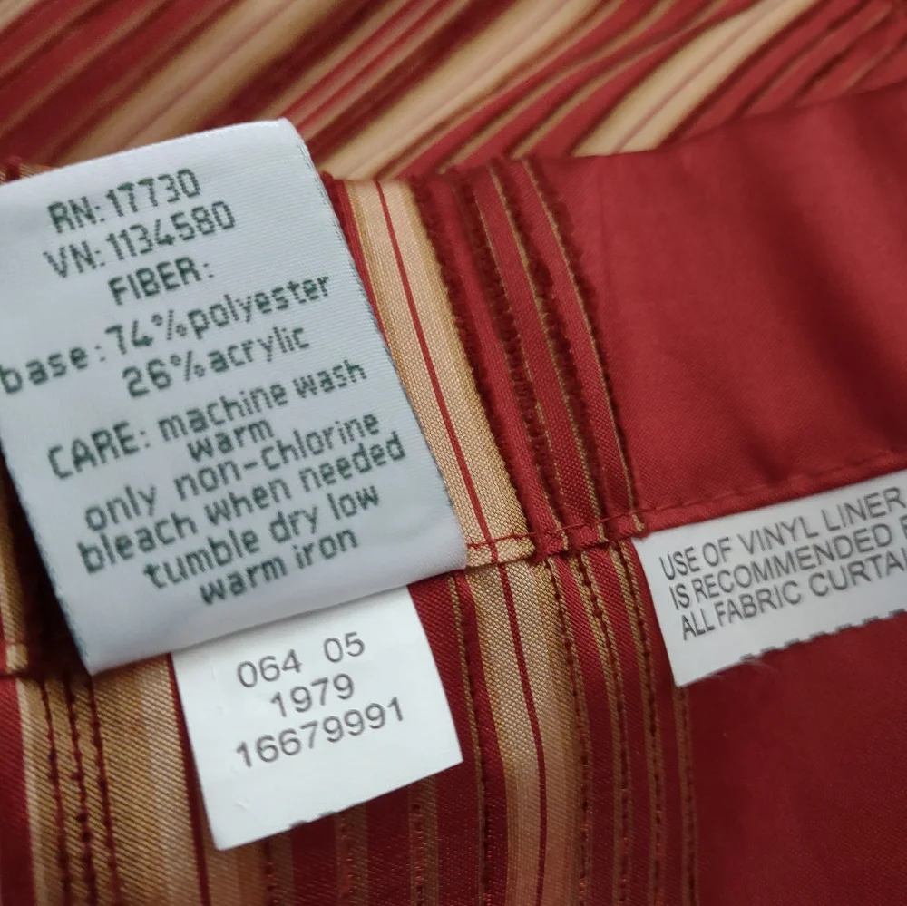 Vintage Shower curtain fabric textured jacquard striped
